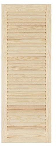 Louvre Door – Pine Wood – Vented Open – Ready to Paint Internal Louvre Cupboard Doors – Slatted Wardrobe Doors – Various Sizes (1100mm (43.4) Height, 394mm (15.5) Width)