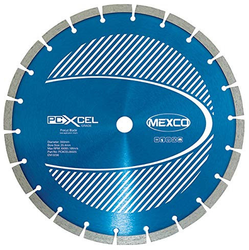 Mexco PCXCEL 350mm Concrete Chainsaw Pre-Cut Diamomd Blades
