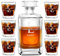 Maverton Ensemble de Carafes Personnalisés a Whisky Rhum Cognac Avec 6 Verres a Whisky Gravés - 700 ml Service Universel Verre Whisky et Carafe - Monogramme
