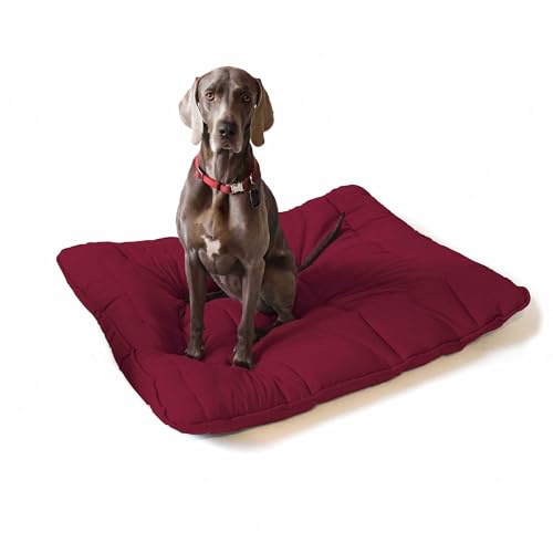 Stripey Finds Italian Bed Linen Dogs Maxy Pillow, 130 x 100 cm, Bordeaux