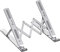 Dyazo Laptop Stand for Desk Adjustable Height 6 Multi-Angle, Ergonomic Foldable Portable Laptop Riser, Aluminum Laptop Stand, Macbook stand holder compatible with all Laptops, Fits 10-15.6 - Silver