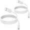 TUMABER 2 Pack Apple MFi Certified iPhone Charger Cable 0.3m, Lightning to USB Cord 0.3m Fast Charging Phone Short Chargers for iPhone13/12/12 mini/ 11/11Pro/Max/X/XS/XR/XS Max/8/7/6/iPad, White