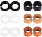 Longbeauty 12er Set Holz Silikon Flesh Tunnel Plugs Set Ohr Piercing Schmuck Mix Set 20mm