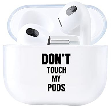 AKABEILA Hülle Kompatibel mit Apple AirPods 3 Hülle Case Silikon Transparent Durchsichtig AirPods 3rd Generation 2021 Schutzhülle Frontseite LED Sichtbar
