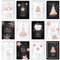 Klasse 12 Weihnachtskarten-Set, Klappkarten mit Umschlägen, Kartenkarten, Geschäftsumschläge, glänzend, Frohe Weihnachten, Weihnachten, Rosa, Rose, Glitzer, Geschenk, Weihnachtsgrüße