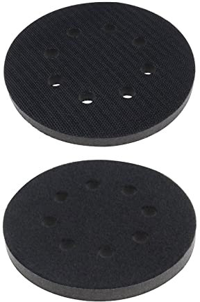 2 pezzi 125 mm morbida spugna pad abrasivo pad 8 fori per levigatrice casuale dedicato sostituzione cuscino pad resistente agli urti protezione riduzione del rumore lucidatore
