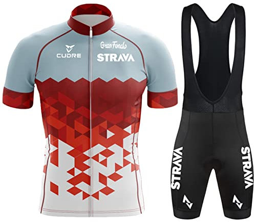 Radtrikot Set,Fahrradtrikot Herren,Atmungsaktives Sommer Kurzarm Fahrradtrikot Kurzarm + Radhose,Fahrradbekleidung Set für Fahrrad Rennrad MTB (4,S)