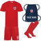 Sportees Personalised Unisex Kids England Football Kit - Red World Cup Away Jersey, Shorts, Socks and Bag - 9/11 Years