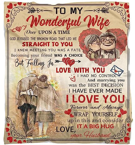 To My Wife Valentinstagsdecke, Hochzeitstag, romantisches Geschenk für sie, Geburtstagsgeschenke für Ehefrau, Ehefrau, Geschenke vom Ehemann, an meine Frau, Decke, 152.4x127 cm