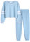 Arshiner Mädchen Trainingsanzug Kinder Sportkleidung 2tlg Jogginganzug Unifarben Bekleidungsset Sport Freizeitanzug Outfit-Set Langarm Einfarbig Blau 110 116 120
