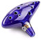OUSIKA 12 Löcher ofengebrannte Keramik Alto C Legend of Zelda Ocarina Flute of Time Keramik Blau for Geburtstag Flöte