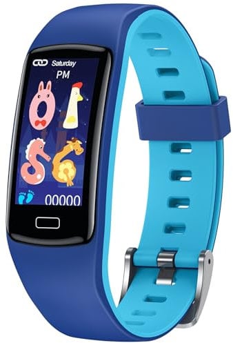 Orologio Smartwatch Fitness Tracker Impermeabile: Smart Watch Bambini Bambino Bambina Ragazzo per Contapassi Sport Calorie Sanguigna Pressione Cardiofrequenzimetro Esercizio Compatibile Android iOS