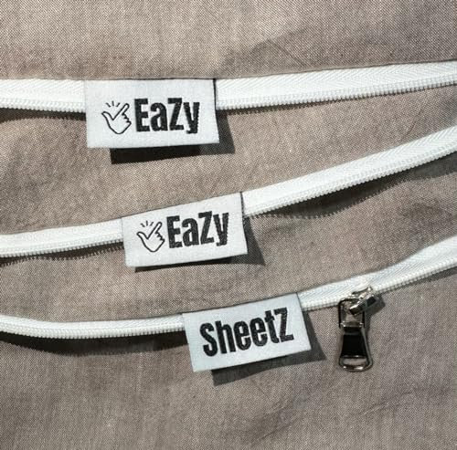 Eazy SheetZ™ Bettlaken mit Reißverschluss; Wohnmobil-Bettwäsche; auch für Wohn- und verstellbare Betten: Matratzenumrandung (oben, Seiten und unten), 1 unteres Spannbettlaken + 2 Oberteile,