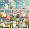 Fensterbilder Ostern Selbstklebend 9 Blätter 106 Pcs Fenstersticker Aufkleber PVC mit Frühling Hasen Ostereie Wiederverwendbar für Kinderzimmer Ostern Deko Oster Dekorationen