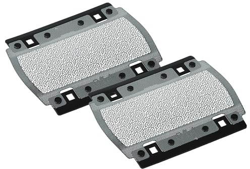 vhbw 2x Scherblatt kompatibel mit Braun 370 | 350, 375, Pocketgo Twist E-Razor, Pocket Twist, 5614, 5615, P10, 355 Rasierer Schwarz Silber