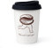 Umlaca Coffee Cup Ceramic Travel Mug with Lid for Hot Drinks, Insulated Double Wall Mug, 8.4oz/250ml, BPA Free, Dishwasher Safe, for Home, Office, Car, to Go, Coffee Bean Pattern