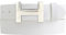 BELTINGER Designer Gürtel HENRY aus Vollrindleder 4 cm | Eleganter Ledergürtel für Damen und Herren 40mm | Silber glänzend | Weiß 85cm
