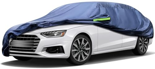 Svnqney Autoabdeckplane 10 Schichten Vollgarage Autoabdeckung Vollgarage Staubdicht Wasserdicht Autohülle Autoplane Car Cover für Audi A3 Sportback 2014-2024