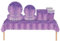 69-teiliges Partygeschirr-Set mit violetten, glänzenden Glitzer-Diamanten, Kunststoff-Tischdecke, Pappteller, Servietten und Becher, Einweg-Geschirr-Set für Kinder, Erwachsene, Geburtstag,