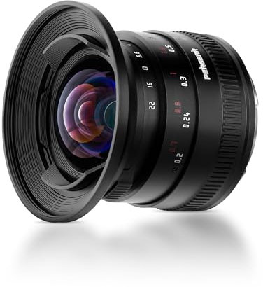 PERGEAR APS-C - Obiettivo grandangolare F2 II da 12 mm con messa a fuoco manuale, compatibile con fotocamere M4/3