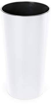 Tymar Pot de fleurs haut à l'intérieur, grand pot de fleurs, blanc, diamètre : 30 cm