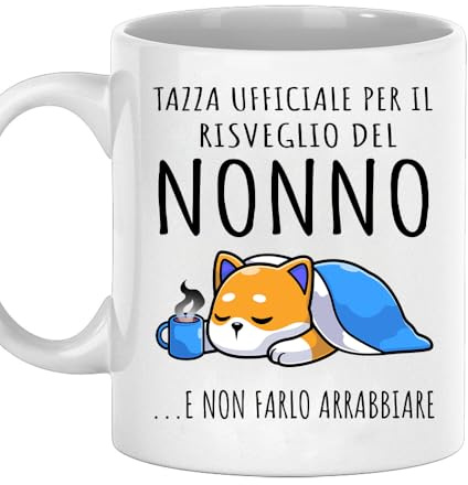 Vulfire Nonno Tazza Ufficiale per il Risveglio del Nonno Regalo uomo compleanno Idea originale Idee Regali per lui per Natale festa dei Nonni - Arredo Casa, Cucina (Ceramica - Bianco)