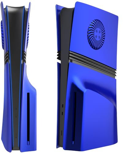 Plaque frontale pour console PS5 Pro, plaque frontale avant et arrière avec aération de refroidissement, coque en ABS anti-poussière de rechange pour accessoires Playstation 5 Pro (version disque bleu