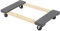 Furniture Moving Dolly, 400kg Capacity Wooden Platform Cart with Non Slip Carpet and Swivel Castors for Transporting Furniture, Appliances, Boxes