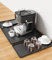 Tapis pour Machine à Café, 60 x 40 cm, avec Silicone Tapis Egouttoir, Tapis en Silicone avec Rebord, Tapis Machine à café, Antidérapant et étanche, Tapis pour Machine à Café, Robot Ménager
