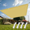 Dombrage Imperméable Rectangulaire 200 x 600 cm Tissu Anti Rayons UV Imperméable Brise Vue pour Balcon avec Oeillets pour Jardin Balcon Terrasse Camping, Jaune Sable