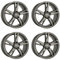 4x Carmani Felgen 16 Anton 6.5x16 ET38 5x112 hyper gun kompatibel mit Audi A3 A4 A6 Q2 Q3