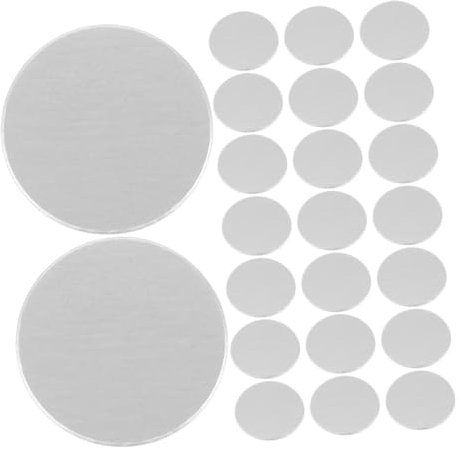 NIYANGLE 300pièces Disques Aluminium Pour Scellage De Bouteilles Pe Membranes Anti-fuite Pour Produits Cosmétiques Et Huiles Essentielles Gaskets Argentés