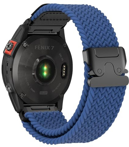 Cinturino Compatibile con Garmin Fenix 8 47mm/7/6/6 Pro/5/5 Plus, Cinturino di Nylon Sportivo Elasticizzato da 22mm per Forerunner 935/945/Instinct 2/Approach S60/S62