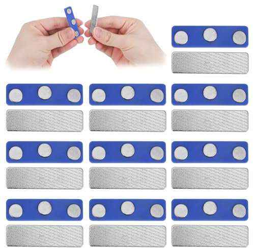10pcs Aimant de Rideau Magnetique, Aimants pour Rideaux Occultant Fermeture Magnétique pour Rideau Clip Boucle avec Adhésif Rideaux en Tissu Occultant (Bleu)