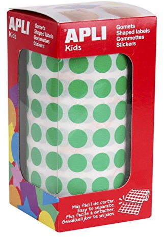 APLI 4854 Rolle Sticker rund Durchmesser 10.5 mm, grün