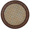 Casa Moro Balkontisch Gartentisch Rund – Terrassentisch Mosaiktisch Fliesentisch | Tisch Esstisch aus Marrakesch Marokko Ø 60 cm Bordeaux