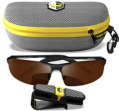 BLUPOND Polarisierte Sport-Sonnenbrille - Tagsüber entspiegelte Kupfer-TAC-Gläser - halbrandloser Metallrahmen - Fahren, Angeln, Schießen - Unisex