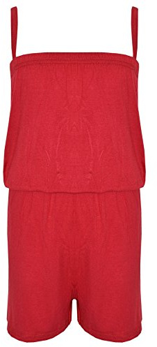 A2Z 4 Kids Girls Jumpsuit Kids Plain Color Trendy Playsuit All In One - Plain Playsuit Red 11-2