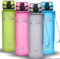 NEWSUMIT Botella De Agua Deportiva Superior - BPA Free Tritan - Todo Uso (500ml - 17oz, Gris)