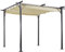 Outsunny Pergola rétractable 3L x 3l x 2,30H m Structure métal époxy anticorrosion Noire + Toile Polyester Haute densité 180 g/m² Incluse Beige