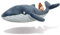 AURORA Snail and The Whale Soft Toy, 61238, 7in, Grey, for Fans of The Book by Julia Donaldson and Axel Scheffler, Blue