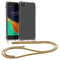 kwmobile Necklace Case kompatibel mit Apple iPhone SE (2022) / iPhone SE (2020) / iPhone 8 / iPhone 7 Hülle - Silikon Cover mit Handykette - Band Handyhülle Gold Transparent