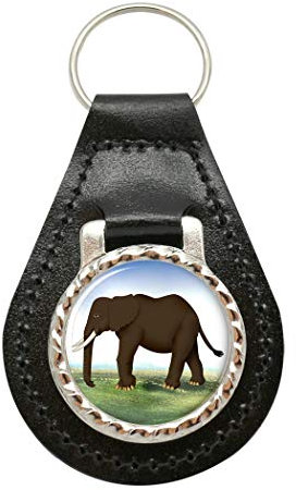 Giftshop UK Elefant Leder Schlüsselanhänger