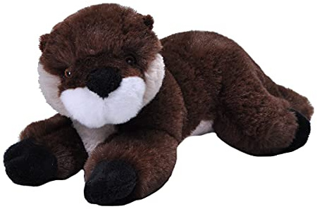 Wild Republic EcoKins Mini River Otter Stuffed Animal 8 inch, Eco Friendly Gifts for Kids, Plush Toy, Handcrafted Using 7 Recycled Plastic Water Bottles, Brown