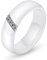 BlackAmazement Keramik Ring Zirkonia CZ besetzt weiß schwarz 6mm Damen (Weiß, 63 (20.1))