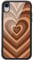 MAYCARI for iPhone X/iPhone Xs Case Love Heart Coffee Latte Pattern Design Hard Back Case with Soft TPU Bumper for Girls Children Women Protective Phone Case for iPhone X/iPhone Xs