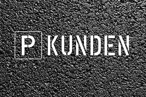 PARKPLATZ - KUNDEN Kundenparkplatz Parkplatz-, Parkhaus-Schablone, Bodenmarkierungs-Schablone