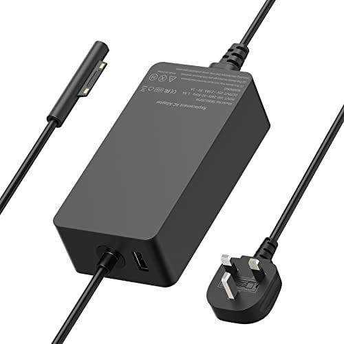 BIUBOTY 44W Surface Charger for Microsoft Surface Pro 7/6/5/4/3 Surface Laptop 1/2/3 Surface Go 1/2 Surface Book 1/2 Surface Edge AC Adapter Charger for Microsoft Tablet Laptop Power Supply Cord