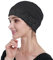 Foulards de chimio pour femmes Bonnets de sommeil en bambou pour les patients atteints de cancer Noir