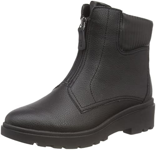 Clarks Calla Zip, Stivali alla Moda Donna, Pelle Nera, 41 EU